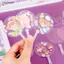 Ziyulinyuk 5 ChiếcMini Trong Suốt nk Fan Trẻ Em DIY nk Quạt Tay Hiệu Suất Sân Khấu Tay Quạt Trang Trí Cho Thủ Công DIY Làm Tay Graffiti Quạt VN