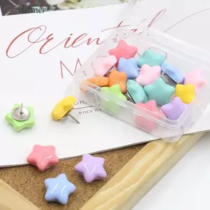 DELMER 20 / 50 Kẹp đẩy hình ngôi sao, DIY|Chân đẩy Pentagram, Trang trí nhà cửa Có thể tái sử dụng 3D Bảng đen dễ thương Push Pins Corkboard