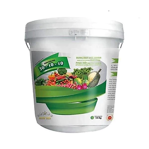 Phân bón NPK 30-10-10 Raw Rin xô 10 kg dụng cho tất cả các loại cây trồng