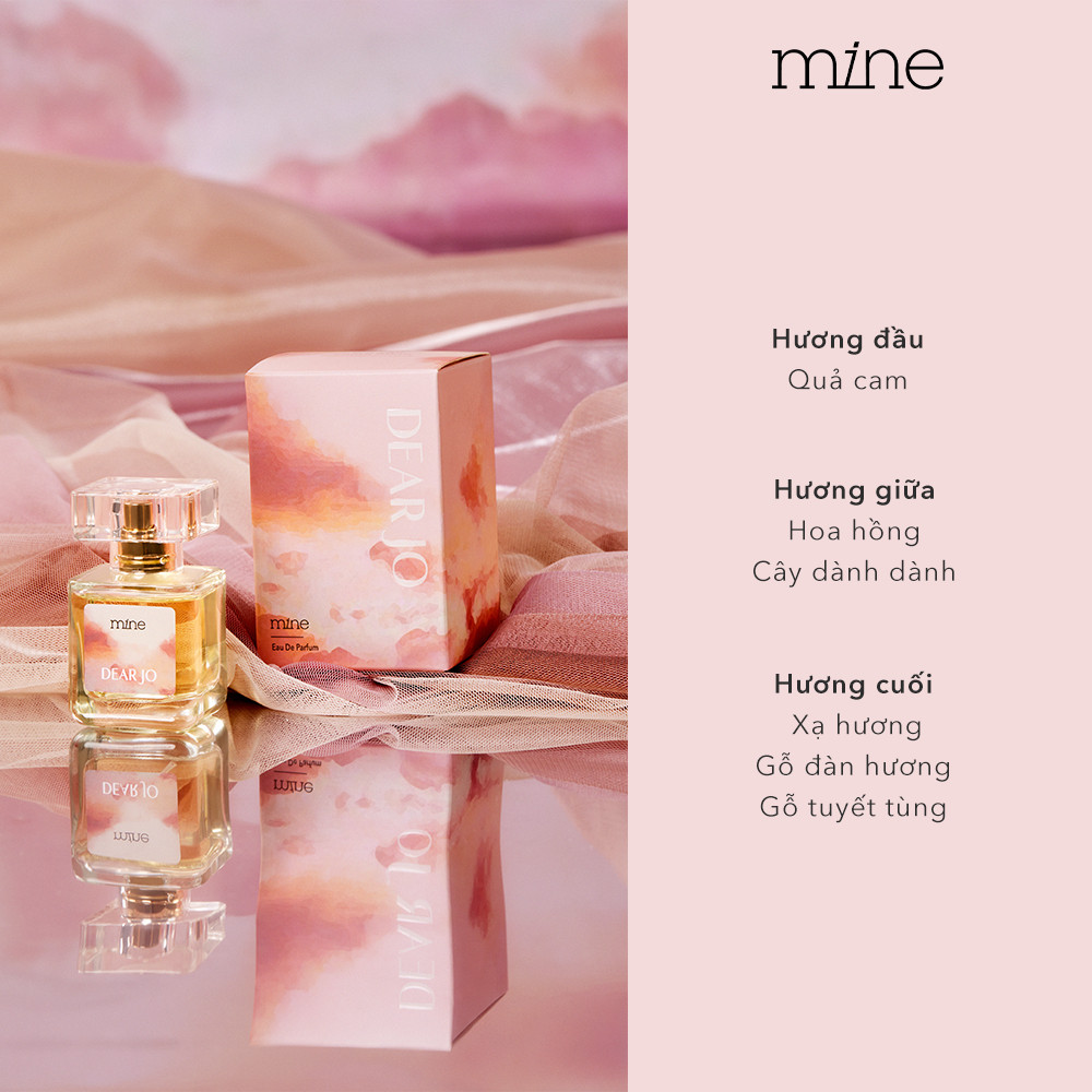 [TẶNG MẶT NẠ Ủ TÓC 490k] Nước hoa mine Dear Jo Xạ hương mơ màng, hoa hồng & cây dành dành gây thương nhớ 30ml