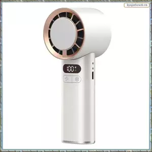Quạt Mini mới có thể sạc lại sành điệu Quạt máy tính để bàn cầm tay có chế độ băng Làm mát tức thì cho nữ