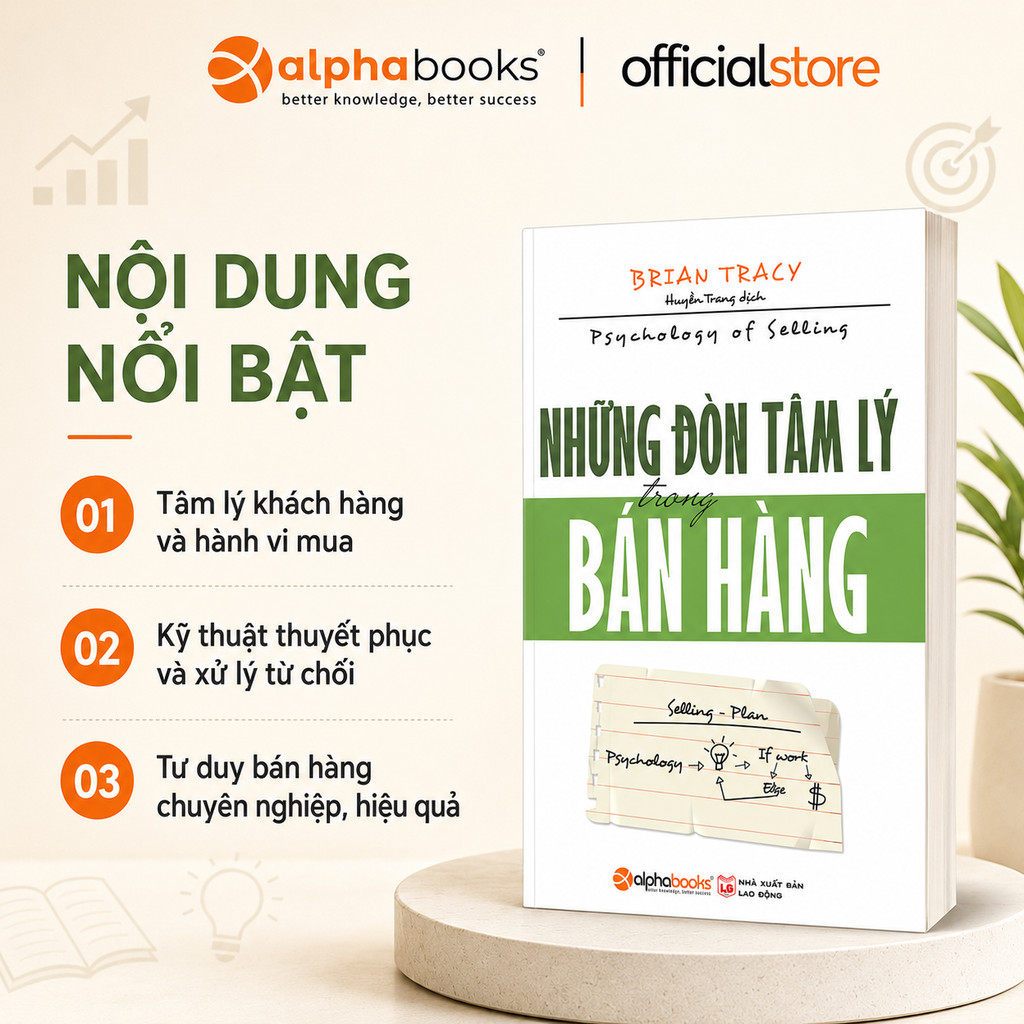Sách - Những Đòn Tâm Lý Trong Bán Hàng - Brian Tracy (Alpha Books)