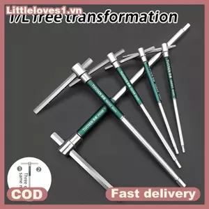Littleloves1 T / L 2 / 2.5 / 3 / 4 / 5 / 6 / 8 / 10mm Tuốc nơ vít Torx Loại T Allen Cờ lê lục giác Chrome Dụng cụ cầm tay hình chữ T mở rộng Cờ lê chữ T VN