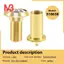 Máy xem cửa an ninh 36-58mm có thể thu vào 200 độ Lỗ nhìn trộm Lỗ gián điệp + Vỏ, Vàng