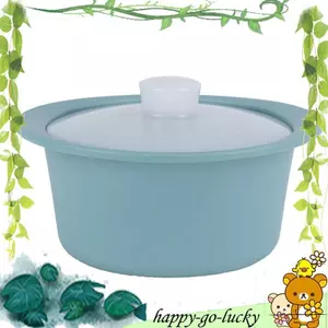 Nồi hấp vi sóng bằng silicon có tay cầm & nắp Nồi nấu lấy cảm hứng từ Donabe Nhật Bản Màu xanh lam