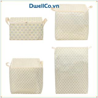 Thùng đựng quần áo DWELLCO, Dung tích lớn có tay cầm Túi đựng chăn, Hộp đựng quần áo chống bụi Túi đựng đồ di chuyển có thể gập lại cho gia đình