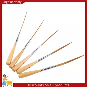 Bộ bàn chải lót dài- 5 chiếc Bàn chải sơn tóc tai Ox để làm đầy góc, đánh dấu, phác thảo, tạo viền cạnh