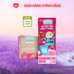 Sữa chua uống KUN vị kem dâu thùng 48 hộp x 180ml (Có thể nhận bao bì cũ/mới)