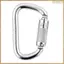Carabiner khóa ba khóa hình chữ D 45kN, lý tưởng để leo núi, leo núi, làm việc trên không