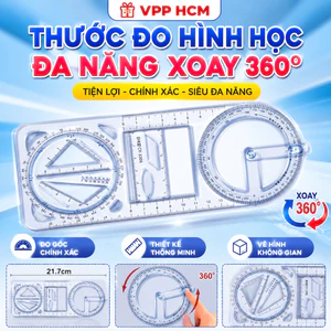 Thước Đo Hình Học Đa Năng Xoay 360 Độ Tiện Lợi CY-3306 - Thước Vẽ Kỹ Thuật, Đo Góc, Vẽ Hình