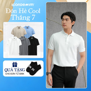 Áo Polo Nam ICONDENIM, chất liệu vải cotton cá sấu, form regular thoải mái, logo in nổi tạo điểm nhấn PLID0077