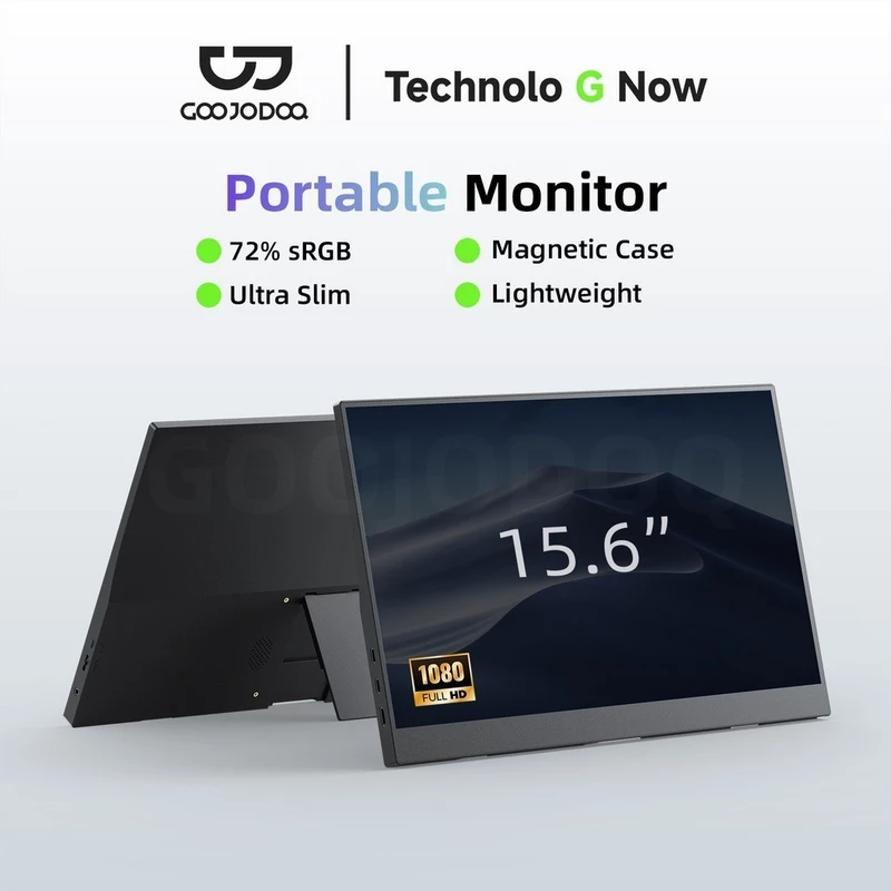 Màn Hình Di Động GOOJODOQ 1080P Full HD – 15.6 Inch, 60Hz FreeSync, USB-C/HDMI, Loa Tích Hợp, Chân Đế Gập, Cực Mỏng Nhẹ — ảnh 1