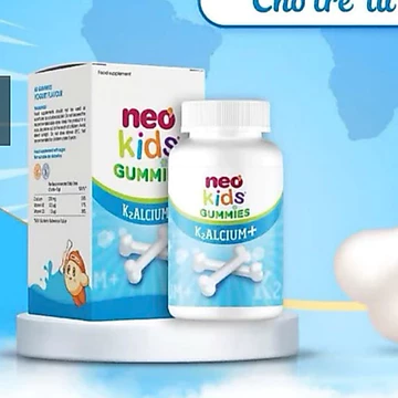 Canxi Gummies Neo kids ( Hộp 60 viên) Bổ sung canxi, tăng chiều cao, không táo bón, kẹo dẻo dễ ăn cho bé từ 3 tuổi
