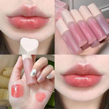| 【his romand】 | ❦Cappuvini Hồng Tình Yêu Son Bóng Sữa Trà Màu Nữ Thủy Tinh Giá Trị Cao Môi Gương Son Bóng Nước Bóng Son Môi❊