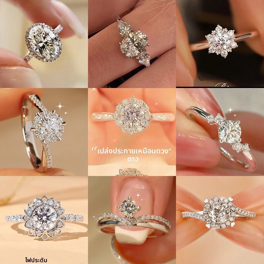 Women's Moissanite Wedding Ring by 83mkjsbshop.vn