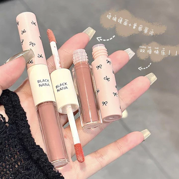 | 【his romand】 | ❊ĐEN NANA Hồng NANA Đôi Đầu Son Bóng Nữ Trơn Mặt Làm Trắng Nước Bóng Gương Son Bóng Nhung Matte Lip✷