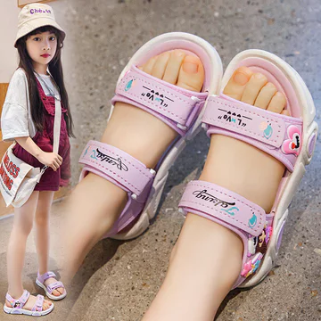 sandal bé trai bé gái Xăng đan bé gái, xăng đan công chúa mùa hè, giày đi biển cho bé lớn và nhỡ, xăng đan thể thao đế mềm phong cách dễ thương hình công chúa Elsa