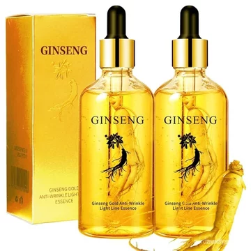 2 Chai Tinh chất chống lão hóa Peptide nhân sâm, Tinh chất chống nhăn chiết xuất nhân sâm, Tinh chất chống lão hóa nhân sâm Hàn Quốc vàng, được sử dụng để làm săn chắc thư giãn, giảm Li mịn