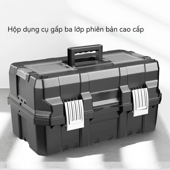 rẻ tiền-W2-%3-Hộp dụng cụ đa năng gia dụng. Hộp đựng đồ gấp ba lớp cấp công nghiệp gia dụng.