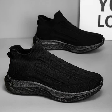 Giày Thể Thao Thông Thường Giày Nam Nhẹ Giày Chạy Bộ Đế Mềm Giày Lười Cặp Đôi Bay Đan Slip-On Giày Nữ Giày Thể Thao Nhẹ Giày Đi Bộ Thoáng Khí Giày Over-Foot Giày Lười