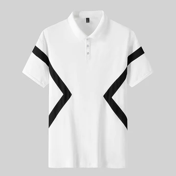 Áo thun mùa hè 2021 Phong cách mới Áo polo ngắn tay Áo thun nam Áo sơ mi cổ áo nửa tay Áo thun Cotton nguyên chất Áo thun nam hợp thời trang