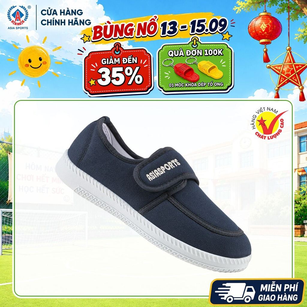 Giày Vải Nam ASIA Quai Dán Chính Hãng - Giày Đi Học Đi Bộ Lao Động Bền Đẹp - M10