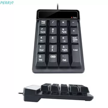 Máy tính PERRY Bàn phím nhỏ Bluetooth, 19 phím Bàn phím số không dây 2.4G chống nước, Bàn phím có dây Cảm giác cơ học Bàn phím số USB Mini cầm tay Đồ dùng kế toán