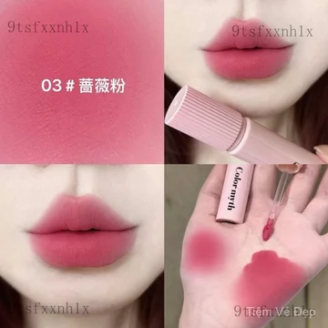 Son môicolormyth Son môi mới phong cách Hàn Quốc, son bùn nhung lì mờ, tôn da, giá bình dân.