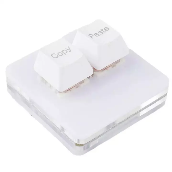 Sao chép Dán Bàn Phím, Mini Acrylic Tùy Chỉnh Mini 2 Phím Bàn Phím, Phụ Kiện Bàn Phím Công Tắc Đỏ Phím Cơ Giao Diện Type-c 2 Phím Bàn Phím Mini PC