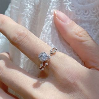Ins Moissanite Canruoxing Moissanite Nhẫn Thiết Kế Cao Cấp Đề Nghị Nhẫn Kim Cương Nhẫn Quà Tặng Bạn Gái