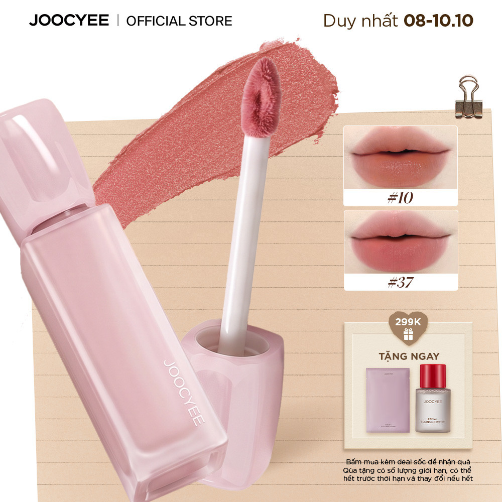 [Mới] Son kem bán lì JOOCYEE Matte Veil Lip Cream 3.0 thời thượng, tôn da, mỏng nhẹ, dưỡng ẩm, lâu trôi, không gây nặng môi.