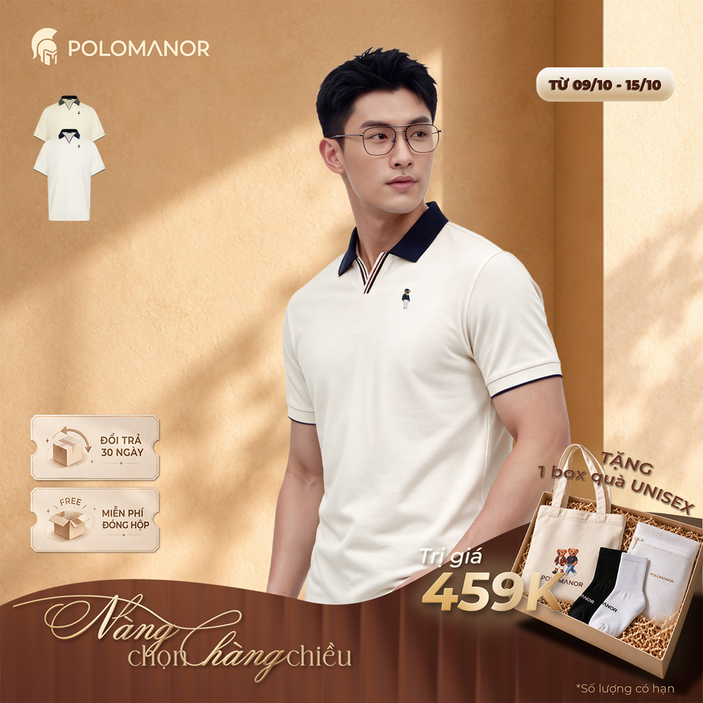 Áo polo nam cao cấp RICHIE chất liệu mới CVC Diamond, thanh lịch sang trọng - POLOMANOR