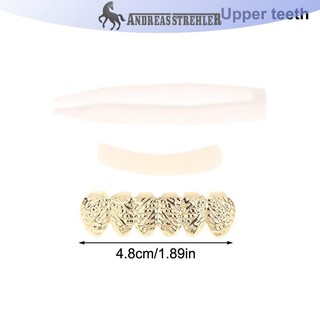 Onetimingfine Răng Grillz kim loại vàng bạc tháo rời, phong cách hip hop punk, trang sức nha khoa cho cosplay, tiệc