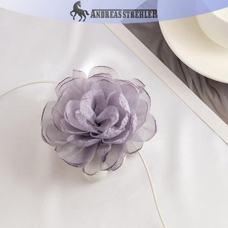 Onetimingfine Vải Lông Tơ Ren Hoa Vòng Cổ Choker Dành Cho Nữ Hợp Thời Trang Thanh Lịch Dài Dây Buộc Dây Trên Cổ Trang Sức VN