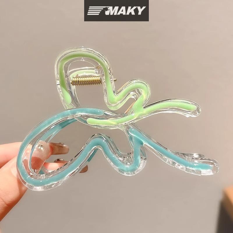 Newwellknownepic Màu Gradient Kẹp Tóc Cho Nữ Hairgrips Acrylic Tóc Móng Vuốt Kẹp Tóc Phụ Kiện Tóc Thanh Lịch Bé Gái Mũ VN