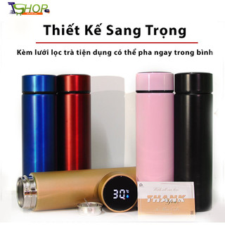 Bình Giữ Nhiệt Nhiệt Kế 500ml Thông Minh, Inox 304 An Toàn Không Gỉ