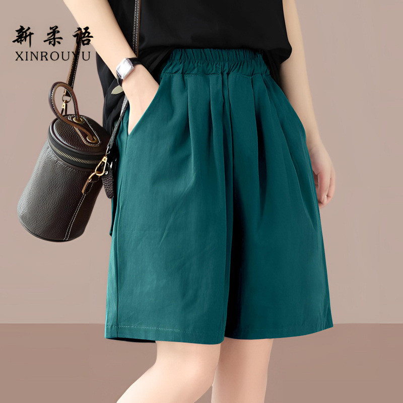 Quần short thể thao cotton và quầnshort giản dị dành cho nữ, phong cách mới mùa hè, dáng rộng vừa vặn