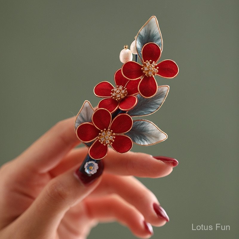 Kẹp tóc gỗ đàn hương handmade nữ tính, phù hợp làm phụ kiện thời trang tóc