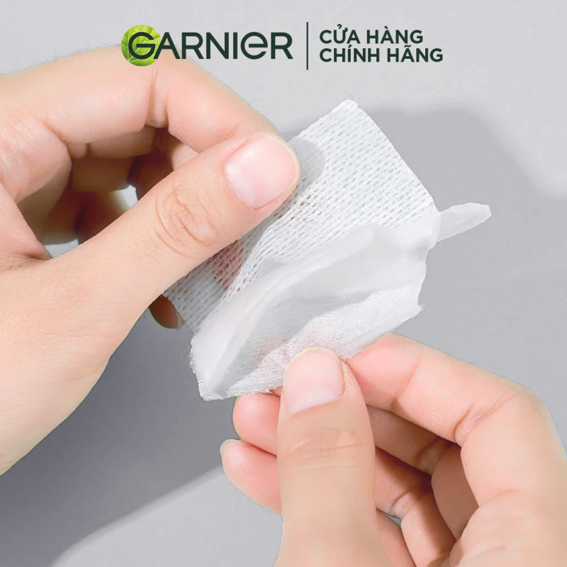 Bông tẩy trang làm sạch da làm từ 100% bông tự nhiên Garnier - 20 miếng