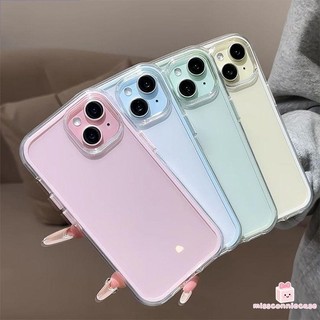 Ốp Lưng Cho Iphone 17 16 11 13 14 15 12 Pro Max 15 16 14 Plus Màu Kẹo Cản Trong Suốt Sang Trọng 2 Trong 1 Bìa Mềm