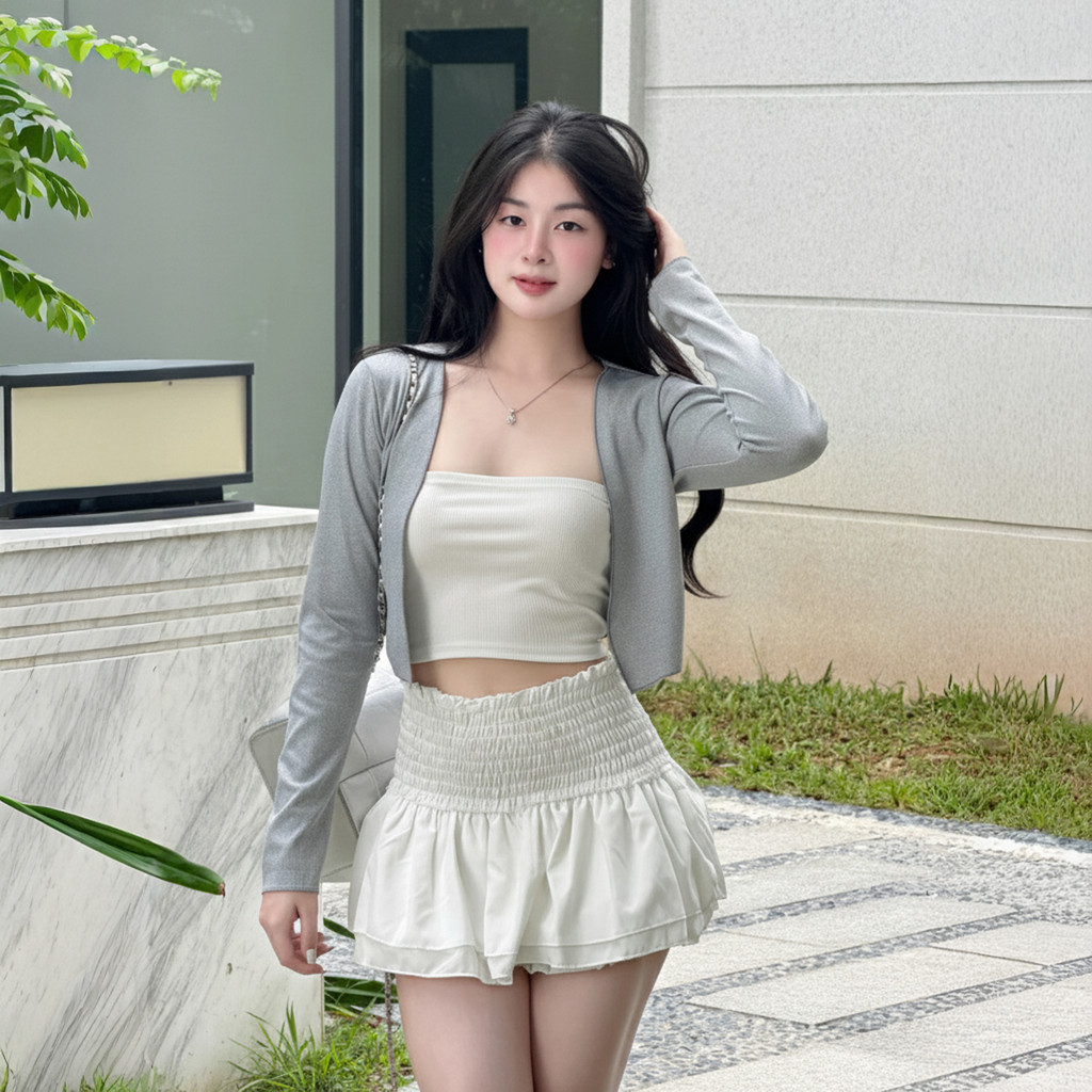 Áo Khoác Cardigan Nữ BABEE Tay Dài Kiểu Dáng Basic Đơn Giản Điệu Đà Sang Trọng Nữ Tính