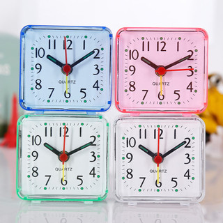 Đồng hồ báo thức Mini vuông Thiết kế đơn giản Đồng hồ báo thức đầu giường Đồng hồ để bàn cho người ngủ nặng