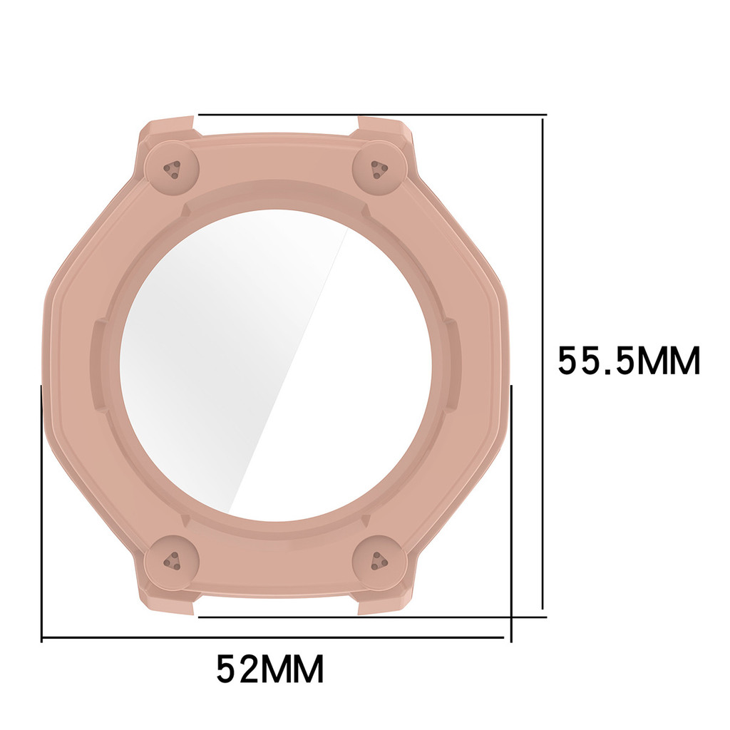 Ốp lưng + nắp kính cho Amazfit T-Rex3 Pro 48mm silicon mềm bảo vệ màn hình phụ kiện cản trước