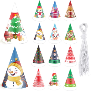 6 Chiếc Tiệc Giáng Sinh Mũ Giấy Tam Giác Nón Đạo Cụ Chụp Ảnh Ông Già Noel Giáng Sinh Trang Trí Nhà
