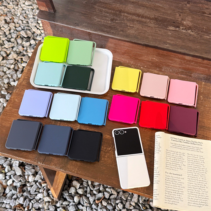 Slim Mịn Mờ Trơn Màu Sáng Silicon Lỏng Ốp lưng Samsung Galaxy Z Flip 7 Flip 7FE Z Flip 6 Z Flip 5 Gel Cao Su Mềm Chống Sốc Huỳnh Quang Neon Xanh Lá Cây ốp Lưng