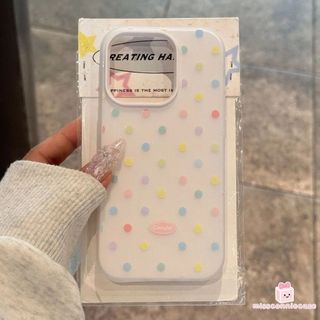 Ốp Lưng Cho IPhone 7Plus 11 13 17 14 16 15 12 Pro Max Air 15 6 7 16 6s 14 Plus XR XS X Max Nhiều Màu Sắc Đơn Giản Toàn Màn Hình Chấm Bi Mới 2 Trong 1 Bìa Mềm
