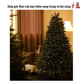 IKEA Mama Cây Thông PE+PVC Xanh, Bền Đẹp, Đèn LED & Thảm Lông Giáng Sinh