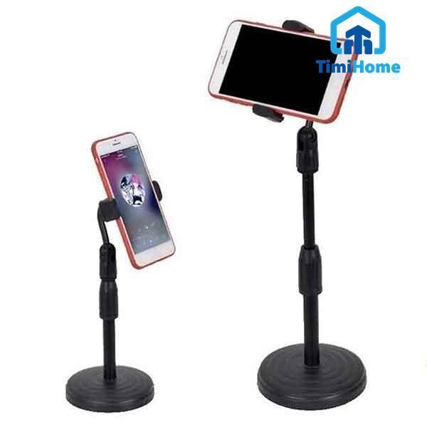 Giá Đỡ Microphone Stands L08, Đế Tròn Để Bàn Livestream, Xem Video Xoay 360 Độ. Giá đỡ Kẹp điện thȯại chân tròn