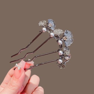 Kẹp Tóc Hình Lá Bạch Quả Ngọc Trai - Sản Phẩm Mới Từ Trung Quốc Cho Phụ Nữ, Thiết Kế Sang Trọng