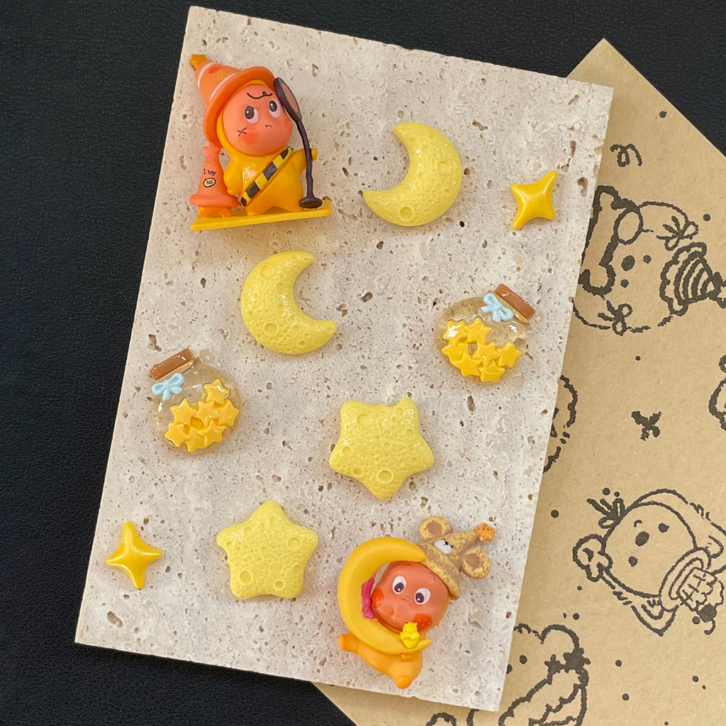 Phụ Kiện Giày Lỗ Pop Mart Moon Starman Dễ Thương, Hoa Thích Hợp Cho Crocs, Có Thể Tháo Rời, Zhibixing, ins